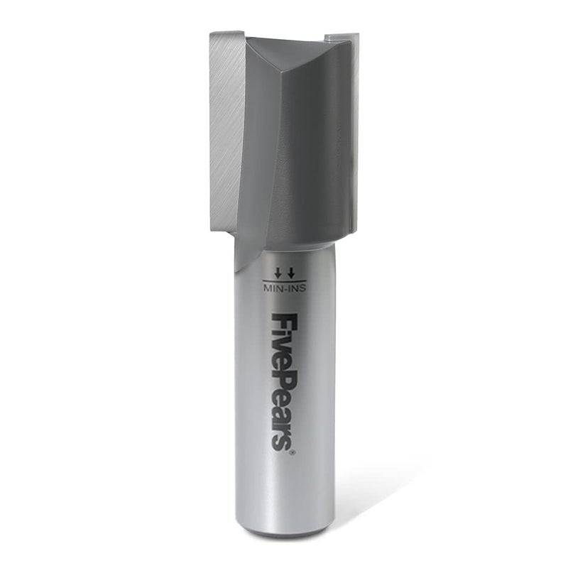 FIVEPEARS Straight Router Bits 1/2 Inch Shank Double Flute, 3/4 Inch Cutting Diameter, 1 Inch Cutting Length, Used for Create Groove, Dado or Hollow - Image 1